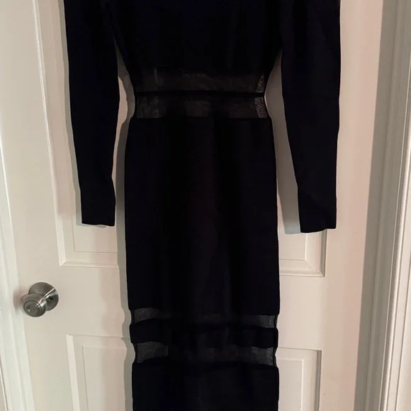 Self-Portrait Black Long Sleeve Dress - Picture 2 of 6